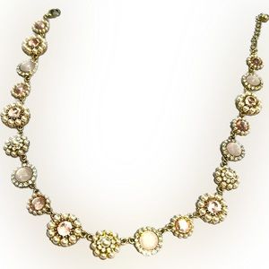 Gold and pink vintage necklace